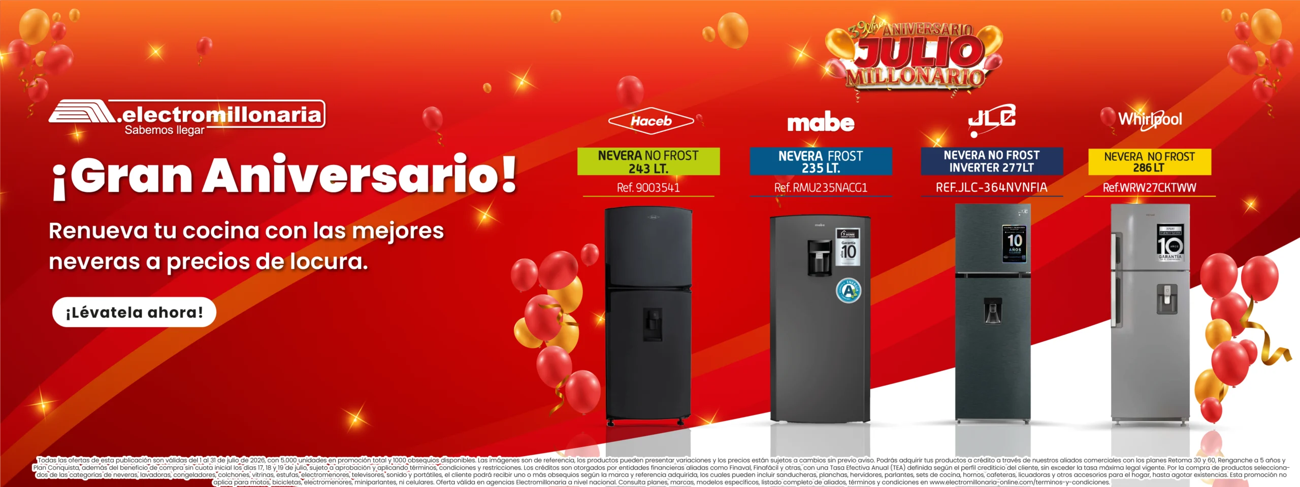 Nuevas neveras en electromillonaria