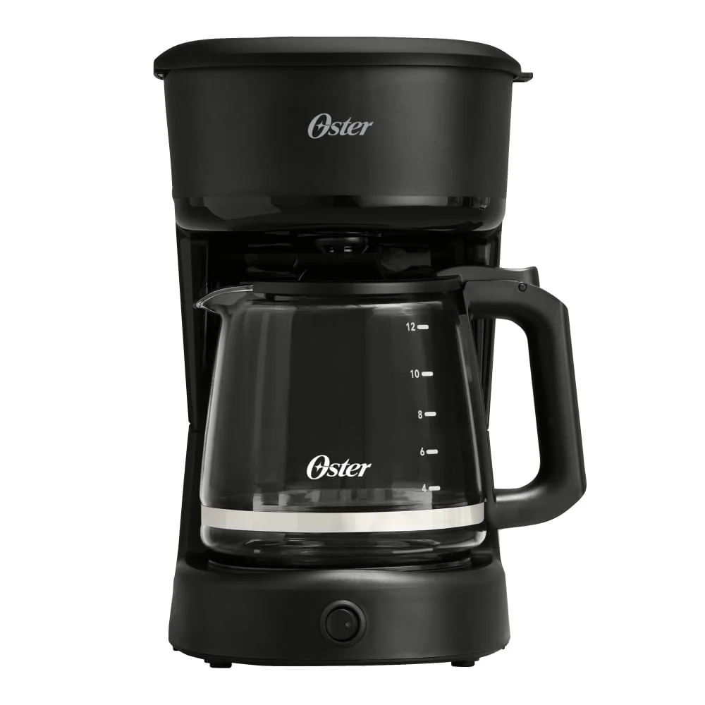 Oster Cafetera 12 Tazas con Filtro Reutilizable, Botón Luz, Pausa y Servir, Negro BVSTDCS121B